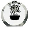 [CRY169] 4.5" Round Crystal Clock Thumbnail