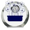 [CRY169] 4.5" Round Crystal Clock Thumbnail
