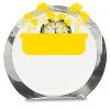 [CRY169] 4.5" Round Crystal Clock Thumbnail