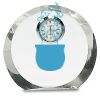 [CRY169] 4.5" Round Crystal Clock Thumbnail