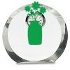 [CRY169] 4.5" Round Crystal Clock Thumbnail