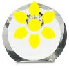 [CRY169] 4.5" Round Crystal Clock Thumbnail