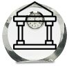 [CRY169] 4.5" Round Crystal Clock Thumbnail