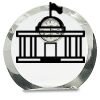 [CRY169] 4.5" Round Crystal Clock Thumbnail