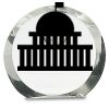 [CRY169] 4.5" Round Crystal Clock Thumbnail