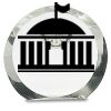 [CRY169] 4.5" Round Crystal Clock Thumbnail