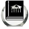 [CRY169] 4.5" Round Crystal Clock Thumbnail