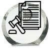[CRY169] 4.5" Round Crystal Clock Thumbnail