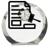 [CRY169] 4.5" Round Crystal Clock Thumbnail