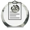 [CRY169] 4.5" Round Crystal Clock Thumbnail