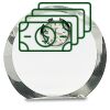 [CRY169] 4.5" Round Crystal Clock Thumbnail