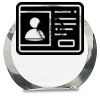 [CRY169] 4.5" Round Crystal Clock Thumbnail