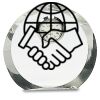 [CRY169] 4.5" Round Crystal Clock Thumbnail