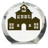 [CRY169] 4.5" Round Crystal Clock Thumbnail
