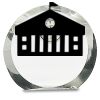 [CRY169] 4.5" Round Crystal Clock Thumbnail