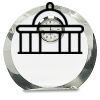 [CRY169] 4.5" Round Crystal Clock Thumbnail