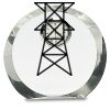 [CRY169] 4.5" Round Crystal Clock Thumbnail
