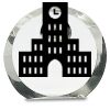 [CRY169] 4.5" Round Crystal Clock Thumbnail
