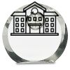 [CRY169] 4.5" Round Crystal Clock Thumbnail