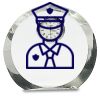 [CRY169] 4.5" Round Crystal Clock Thumbnail