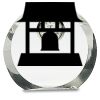 [CRY169] 4.5" Round Crystal Clock Thumbnail