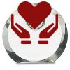 [CRY169] 4.5" Round Crystal Clock Thumbnail