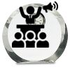[CRY169] 4.5" Round Crystal Clock Thumbnail
