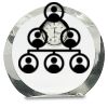 [CRY169] 4.5" Round Crystal Clock Thumbnail