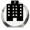 [CRY169] 4.5" Round Crystal Clock Thumbnail