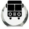 [CRY169] 4.5" Round Crystal Clock Thumbnail
