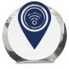 [CRY169] 4.5" Round Crystal Clock Thumbnail