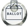 [CRY169] 4.5" Round Crystal Clock Thumbnail