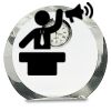 [CRY169] 4.5" Round Crystal Clock Thumbnail