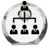 [CRY169] 4.5" Round Crystal Clock Thumbnail