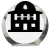 [CRY169] 4.5" Round Crystal Clock Thumbnail