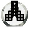 [CRY169] 4.5" Round Crystal Clock Thumbnail