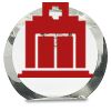 [CRY169] 4.5" Round Crystal Clock Thumbnail