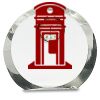 [CRY169] 4.5" Round Crystal Clock Thumbnail
