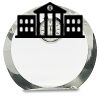 [CRY169] 4.5" Round Crystal Clock Thumbnail