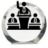 [CRY169] 4.5" Round Crystal Clock Thumbnail
