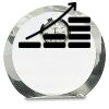 [CRY169] 4.5" Round Crystal Clock Thumbnail