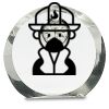 [CRY169] 4.5" Round Crystal Clock Thumbnail