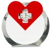 [CRY169] 4.5" Round Crystal Clock Thumbnail