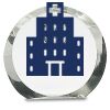 [CRY169] 4.5" Round Crystal Clock Thumbnail