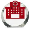[CRY169] 4.5" Round Crystal Clock Thumbnail