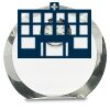 [CRY169] 4.5" Round Crystal Clock Thumbnail