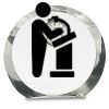 [CRY169] 4.5" Round Crystal Clock Thumbnail