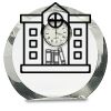 [CRY169] 4.5" Round Crystal Clock Thumbnail