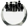 [CRY169] 4.5" Round Crystal Clock Thumbnail