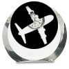 [CRY169] 4.5" Round Crystal Clock Thumbnail